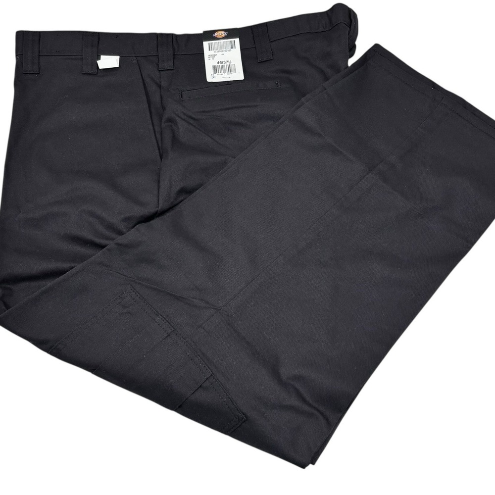 Dickies Work Pants Mens 46x29 Black Occupational Wear Flat Front LP2372‎ New
